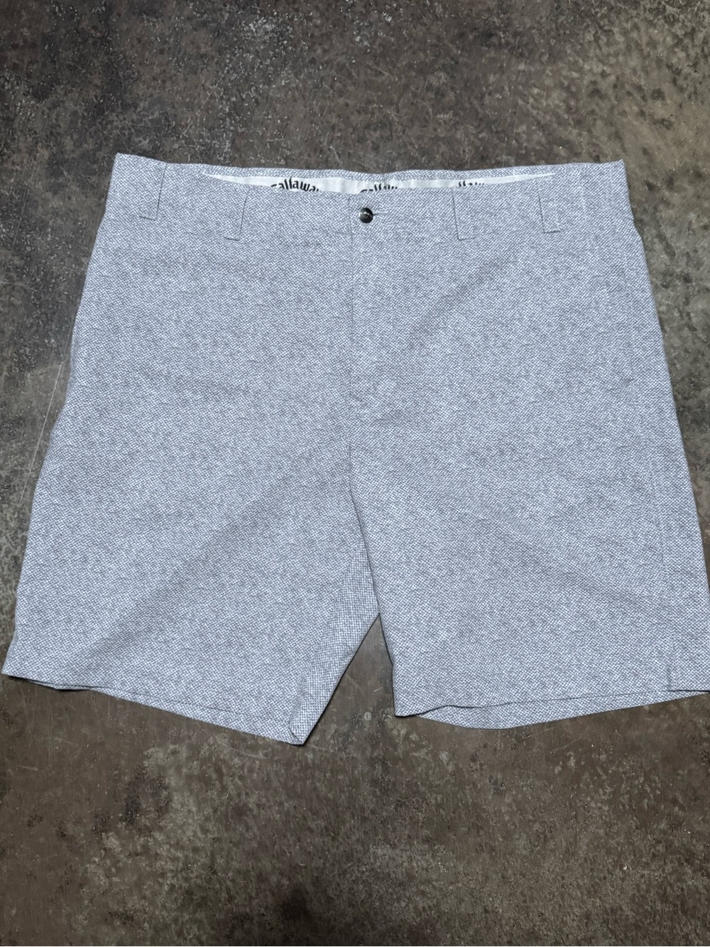 Callaway Light Gray Heather Flat-Front Golf Shorts